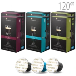 120 Ct Barista Moments Variety – $.33/pod – 3 Blends – Espresso Strong, Espresso Medium, Lungo