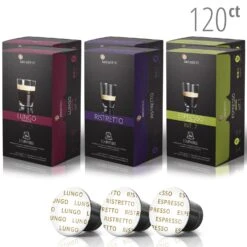 120 Ct Barista Moments Variety – $.33/pod – 3 Blends – Ristretto, Espresso Medium, Lungo