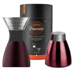 Asobu Pour Over Coffee Maker (Burgundy)