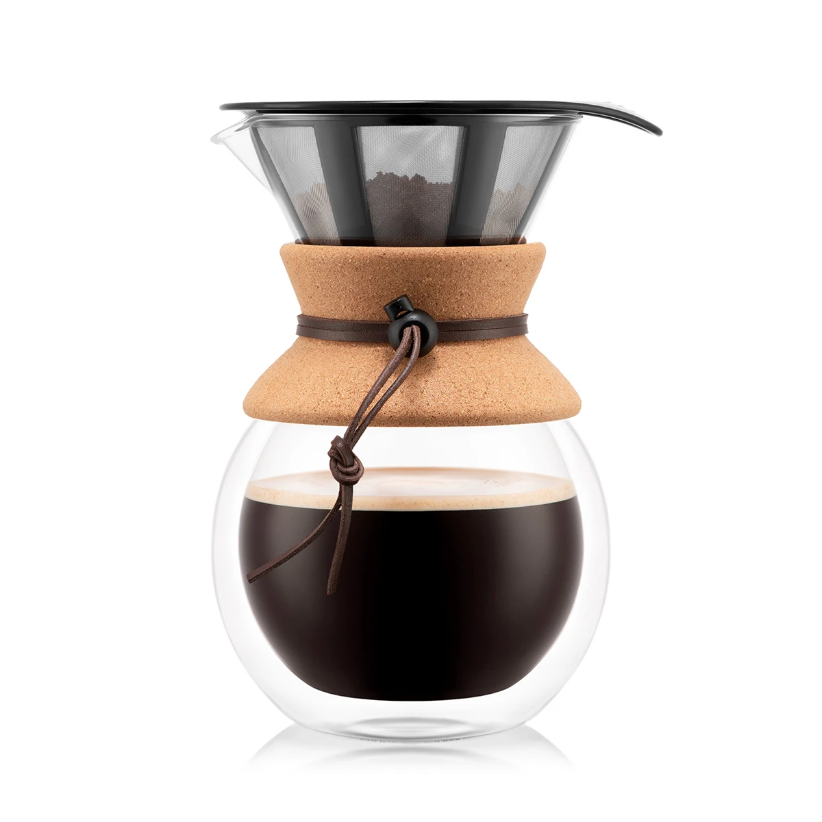 Bodum POUROVER Coffee Maker 8 Cup, Double Wall Cork 1 Bodum POUROVER Coffee Maker 8 Cup, Double Wall Cork