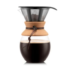 Bodum POUROVER Coffee Maker With Permanent S/s Filter, 12 Cup, 1.5 L, 51 Oz Cork