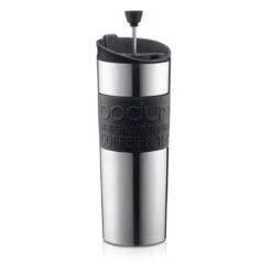 Bodum TRAVELPRESS Coffee Maker, Vacuum, Large, 0.45 L, 15 Oz, S/s Black