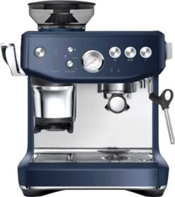 Breville – The Barista Express Impress Espresso Machine – Damson Blue