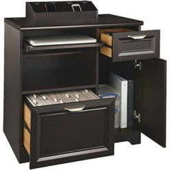 Certified Refurbished Realspace Magellan Tech Station Printer Stand 821202 – Espresso