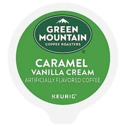 Green Mountain Coffee Caramel Vanilla Cream Peelable Lid K-Cup® Box 12 Ct – Kosher Single Serve Pods