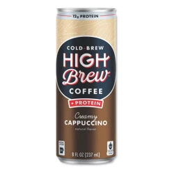HIGH Brew® Coffee Cold Brew Coffee + Protein, Creamy Cappuccino,