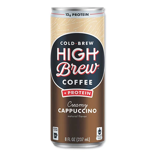 HIGH Brew® Coffee Cold Brew Coffee + Protein, Creamy Cappuccino, 1 HIGH Brew® Coffee Cold Brew Coffee + Protein, Creamy Cappuccino,