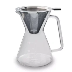 London Sip Glass Pour Over Carafe & Stainless Steel Filter