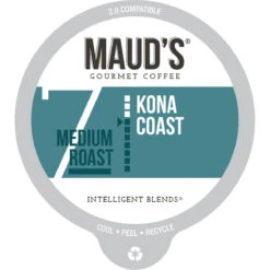 Maud’s Kona Blend Medium Dark Roast Coffee Pods – 100ct