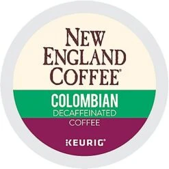 New England Coffee Colombian Decaffeinated Coffee K-Cup® Box 24 Ct – Kosher Single Serve Pods