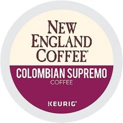 New England Coffee Colombian Supremo Coffee 48 Count K-Cup® Box – Kosher Single Serve Pods