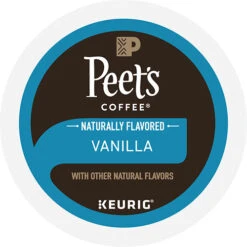 Peet’s Vanilla K-Cups, 0.33 Oz K-Cup, 22/Box