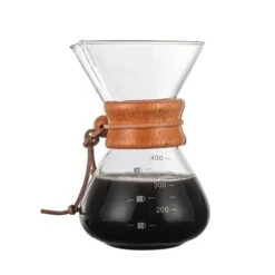 Pour Over Coffee Maker 14oz Paperless Glass Carafe With Stainless Steel Filter