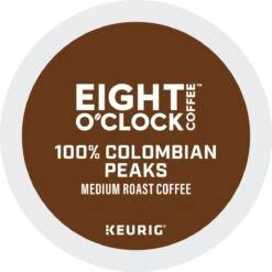 Eight O’clock Colombian Peaks Coffee K-Cup® Pods 12 Ct – Kosher Single Serve Pods