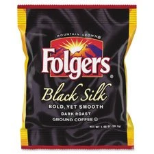 FOL00019 Black Silk Ground Coffee Fraction Pack- 42 Per Carton