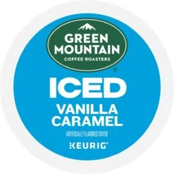 Green Mountain Coffee Brew Over Ice Vanilla Caramel Coffee K-Cup® Box 12 Ct – Kosher Single Serve Pods