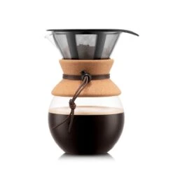 Bodum POUROVER Coffee Maker With Permanent Filter, 1.0 L, 34 Oz Cork