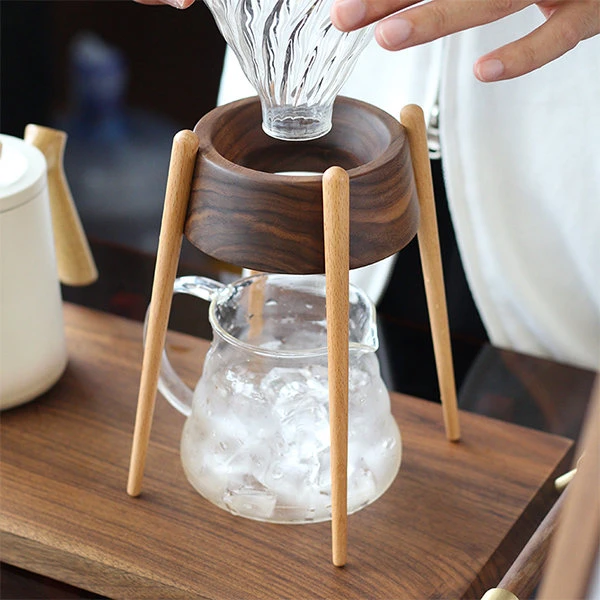 Solid Wood Pour-Over Stand – Wood 1 Solid Wood Pour-Over Stand – Wood