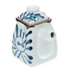 Soy Sauce Pot Kitchen Storage Glass Tea Kettle Syrup Seasoning Bottle Dispenser Ceramic Condiment