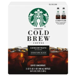 Starbucks Cold Brew Coffee Concentrates, Signature Black (32 Oz, 2 Pk.)