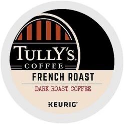 Tully’s Coffee French Roast Coffee K-Cup® Box 24 Ct – Kosher Single Serve Pods