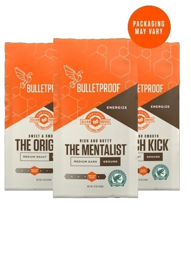 Bulletproof 3-Roast Variety Pack Whole Bean Coffee 36oz 1 Bulletproof 3-Roast Variety Pack Whole Bean Coffee 36oz