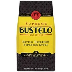 Cafe Bustelo Supreme Espresso Style Whole Bean Dark Roast Coffee 16oz