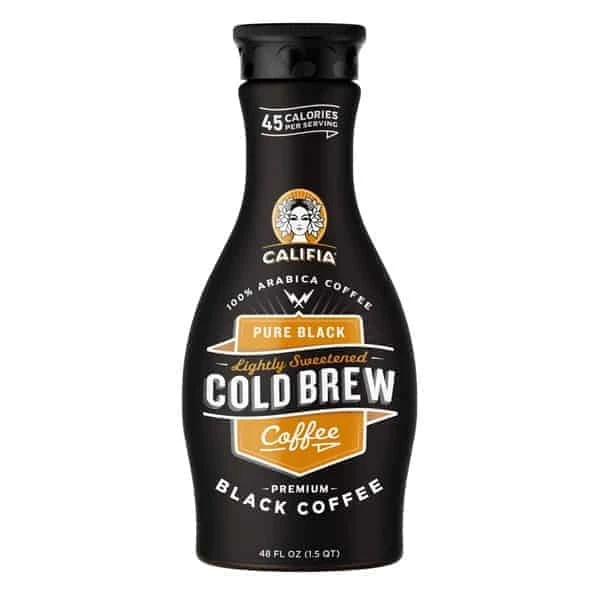Califia Farms Pure Black Coffee Lightly Sweetened Cold Brew 96 Oz 1 Califia Farms Pure Black Coffee Lightly Sweetened Cold Brew 96 Oz
