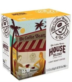 Coffee Bean And Tea Leaf House Blend Light Roast Single Serve Cups 16ct