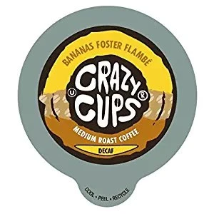 Crazy Cups Decaf Bananas Foster Flambe Medium Roast Single Serve Cups 22ct 1 Crazy Cups Decaf Bananas Foster Flambe Medium Roast Single Serve Cups 22ct