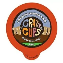Crazy Cups Decaf Peppermint Chocolate Mocha Medium Roast Single Serve Cups 22ct