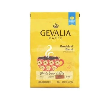 Gevalia Breakfast Blend Regular Whole Bean Dark Roast Coffee 8oz 1 Gevalia Breakfast Blend Regular Whole Bean Dark Roast Coffee 8oz