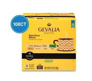 Gevalia Decaf Signature Blend Medium Roast Kcups 108ct 1 Gevalia Decaf Signature Blend Medium Roast Kcups 108ct