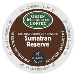 Green Mountain Coffee Organic Sumatran Reserve Dark Roast Kcups 48ct