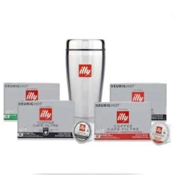 Illy Variety K-Cup Pods Bundle 60ct + Illy Mugs