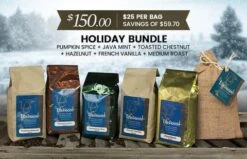Lifeboost Coffee Organic Holiday Bundle Gourmet Coffee 72oz