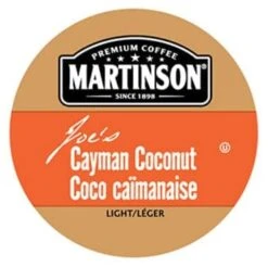 Martinson Joe’s Cayman Coconut Coffee Light Roast Real Cups 24ct