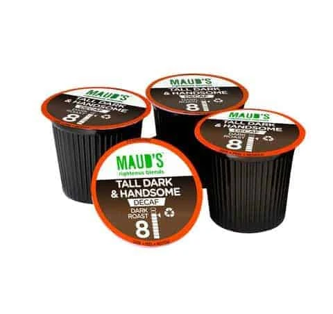 Maud’s Righteous Blends Decaf Tall Dark And Handsome Dark Roast Recyclable Coffee Pods 100ct 2 Maud’s Righteous Blends Decaf Tall Dark And Handsome Dark Roast Recyclable Coffee Pods 100ct - Image 2