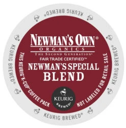 Newman’s Own Organic Special Blend Dark Roast Kcups 72ct