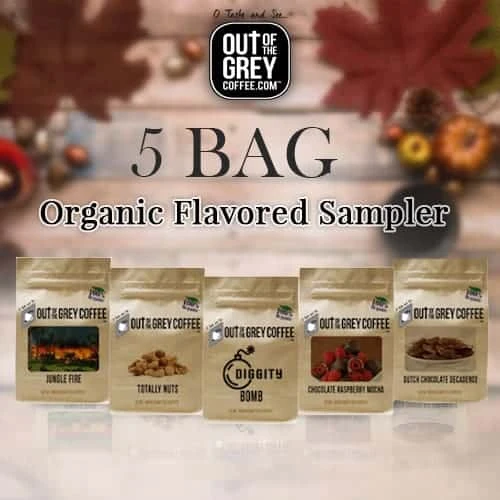 Out Of The Grey Coffee Organic Sampler 5 X 4oz Bags 1 Out Of The Grey Coffee Organic Sampler 5 X 4oz Bags