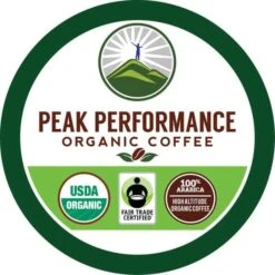 Peak Performance Medium Roast Organic K Cups Coffee Pods 24 Count