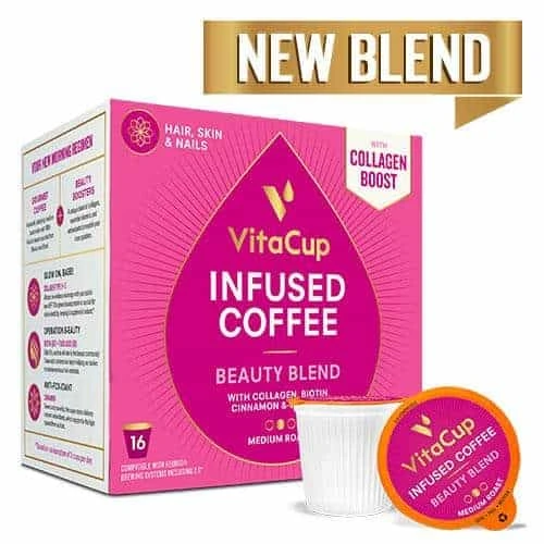 VitaCup Beauty Blend Medium Roast Healthy Coffee Pods 16ct 1 VitaCup Beauty Blend Medium Roast Healthy Coffee Pods 16ct