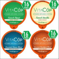 VitaCup Coffee Lover’s Bundle Healthy Coffee Pods 64ct