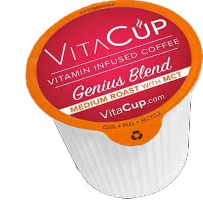 VitaCup Genius Blend Medium Roast Healthy Coffee Pods 16ct 1 VitaCup Genius Blend Medium Roast Healthy Coffee Pods 16ct