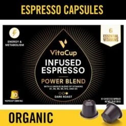 VitaCup Power Blend Dark Roast Espresso Capsules 10ct